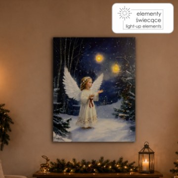 Chomik Картина На Led-Холсте — Ангел С Фонарью, 30 x 40 x 1,8 См, OBL3790 - Home Club