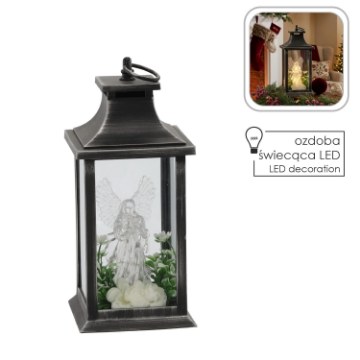 Chomik Светильник Led размером 14 × 14 × 30 см с ангелом и белыми цветами, LED3348 - Home Club