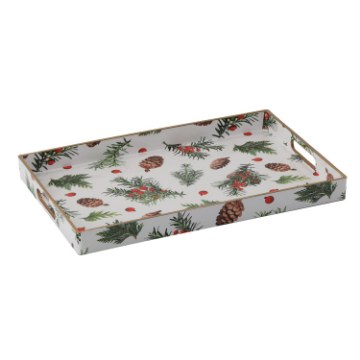 Chomik Декоративна Таца 39,5 × 25 × 3,3 См, Святкова, Біла, VEN0591 - Home Club