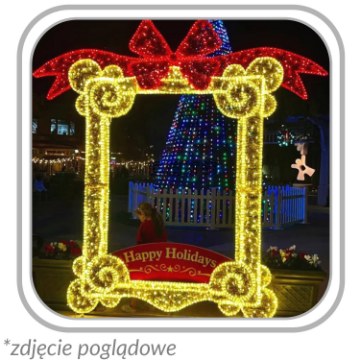Chomik 3D-різдвяна прикраса — фоторамка з бантиком та світлодіодами, 3 м, LED6267 - Home Club