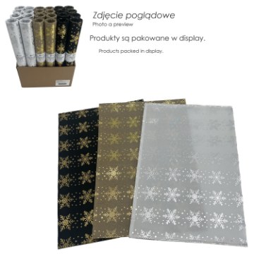 Chomik Святкова Склепка Для Столу 45 x 30 См, Сніжинки, Різнокольорові, NET0737 - Home Club