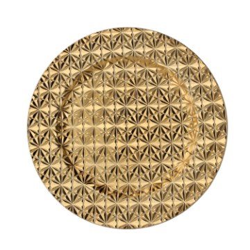 BackHome Living Кругла Підтарілка 33 × 33 × 1,5 См З Різьбою, Мідного Кольору, VEN0621 - Home Club
