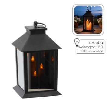 Chomik Светодиодный Фонарик Размером 14,2 x 14,2 x 24,2 См С Тремями Свечами, LED3270 - Home Club