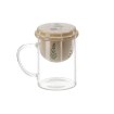 Chomik Скляна чашка з заварником і порцеляновою кришкою, 420 мл, «Winter Coffee», LIL6845 - Home Club, зображення 3