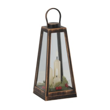 Chomik Светильник Led размером 11 × 11 × 24 см с тремя свечами и украшением, LED3317 - Home Club