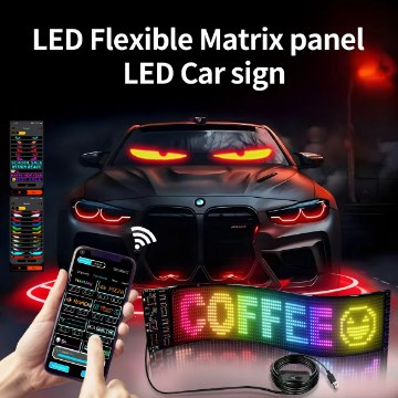 Chomik Світлодіодний панель Matrix 12 × 60 см, Usb, Bluetooth, PIX9570 - Home Club