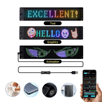 Chomik Світлодіодний панель Matrix 12 × 60 см, Usb, Bluetooth, PIX9570 - Home Club