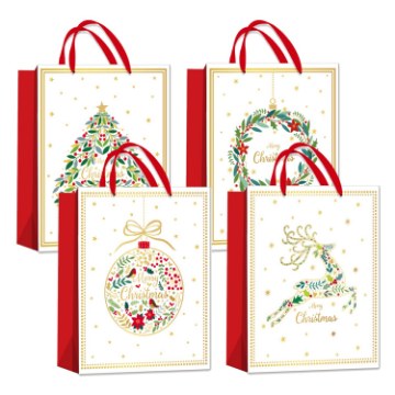 Chomik Сумка-Розпродаж «Bożonar». «Merry Christmas» 26 × 32 × 10 См, Різноманітні Взори, BAG7293 - Home Club