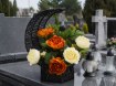 Chomik Букет Ch-08 (ширина 40 см, высота 45 см) в черной корзине в форме полумесяца, LACP2013 - Home Club, изображение 8