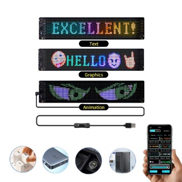Chomik Світлодіодна панель Matrix 9,5 × 37,5 см, Usb, Bluetooth, PIX9563 - Home Club