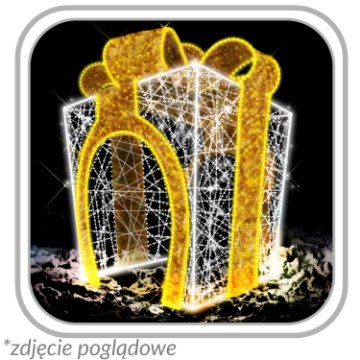 Chomik 3D-різдвяна прикраса — світлодіодний подарунок 3,5 м, LED6151 - Home Club