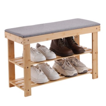BackHome Living Бамбукова Лавка З Місцем Для Взуття 70 × 28 × 45 См, LOF8711 - Home Club