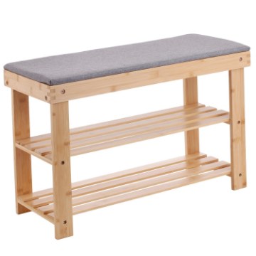 BackHome Living Бамбукова Лавка З Місцем Для Взуття 70 × 28 × 45 См, LOF8711 - Home Club
