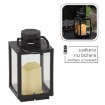 Chomik Праздничный Фонарик 11 x 11 x 20,5 см С Led-Вставкой, Черный, LED2539 - Home Club