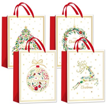 Chomik Сумка-розпродаж від Bożonar. «Merry Christmas» 30 × 42 × 12 см, різні візерунки, BAG7309 - Home Club