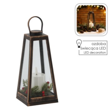 Chomik Светодиодный фонарь размером 11 × 11 × 24 см с декоративным элементом, LED3300 - Home Club