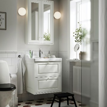 ІКЕА Умивальник і шафа з висувними ящиками TÄNNFORSEN / RUTSJÖN, 096.298.50 - Home Club