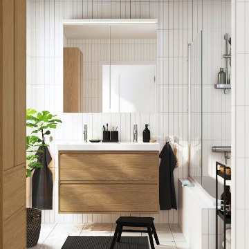 ІКЕА Умивальник і шафа з висувними ящиками ÄNGSJÖN / ORRSJÖN, 496.297.54 - Home Club
