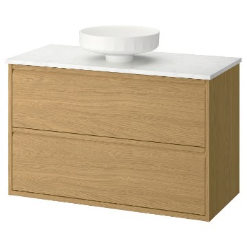 ИКЕА Умывальник и тумба с ящиками ÄNGSJÖN / LERSJÖN, 396.296.03 - Home Club