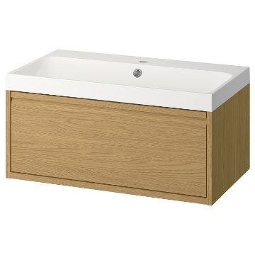 ИКЕА Шкафчик под умывальник с выдвижным ящиком ÄNGSJÖN / BACKSJÖN, 296.296.46 - Home Club
