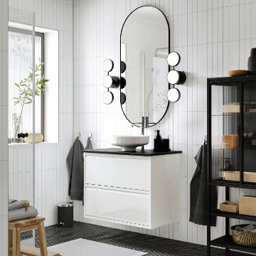 ІКЕА Умивальник і шафа з висувними ящиками ÄNGSJÖN / LERSJÖN, 296.295.71 - Home Club