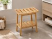 BackHome Living Бамбуковая Табуретка С Полкой 39,5 × 25 × 46 См, LOF8728 - Home Club