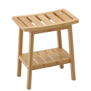 BackHome Living Бамбуковая Табуретка С Полкой 39,5 × 25 × 46 См, LOF8728 - Home Club