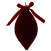 Chomik Скляна ялинкова кулька — бордова замшева, 8 см, різні візерунки, BOZ7622 - Home Club, зображення 2