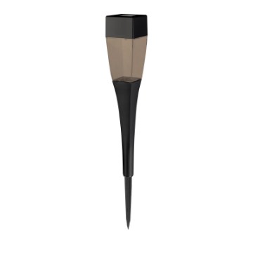 Garden Line Солнечная Лампа Neda 4,9 x 4,9 x 38 см Серебряная Прозрачная/ Черная Дымчатая Холодный Белый, SOL4269 - Home Club