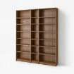 Комбинация стеллажей с надставками, коричневый орех, 200 x 28 x 237 см