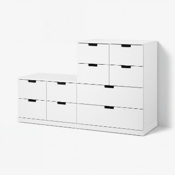ИКЕА Комод с 10 ящиками NORDLI НОРДЛИ, 292.480.10 - Home Club