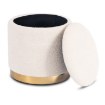 Mebel Elite Мягкий пуф Carnos кремового цвета из ткани «букле», ME.CARNOS/KR/TB/PUF - Home Club, изображение 3