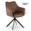 Mebel Elite Вращающееся кресло Mumbai 2, коричневое, велюровое, ME.MUMBAI/BR/V/K - Home Club