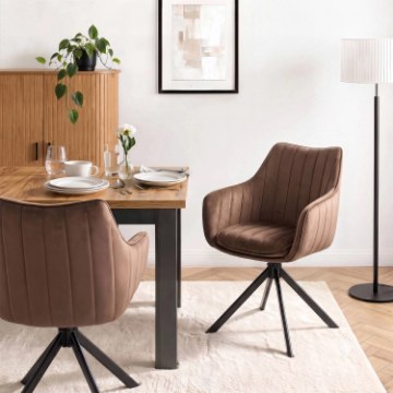 Mebel Elite Вращающееся кресло Mumbai 2, коричневое, велюровое, ME.MUMBAI/BR/V/K - Home Club