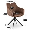 Mebel Elite Вращающееся кресло Mumbai 2, коричневое, велюровое, ME.MUMBAI/BR/V/K - Home Club, изображение 7