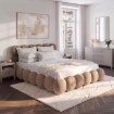 Mebel Elite Кровать 160x200 «Анкара» с ящиком для хранения, коричневая, с текстурой «букле», ME.ANKARA/160/BR/TB/LOZZPOJ - Home Club, изображение 2