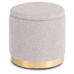 Mebel Elite Мягкий пуф Carnos, серый, из ткани «букле», ME.CARNOS/P/TB/PUF - Home Club