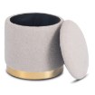 Mebel Elite Мягкий пуф Carnos, серый, из ткани «букле», ME.CARNOS/P/TB/PUF - Home Club, изображение 3