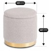 Mebel Elite Мягкий пуф Carnos, серый, из ткани «букле», ME.CARNOS/P/TB/PUF - Home Club, изображение 5