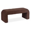 Mebel Elite Мягкий пуф Delino, коричневый, из ткани «букле», ME.DELINO/BR/TB/FW - Home Club