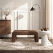 Mebel Elite Мягкий пуф Delino, коричневый, из ткани «букле», ME.DELINO/BR/TB/FW - Home Club, изображение 2