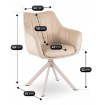 Mebel Elite Вращающееся кресло Aspen кремового цвета / кашемировый велюр, ME.ASPEN/KR/KASZ/V/K - Home Club, изображение 7