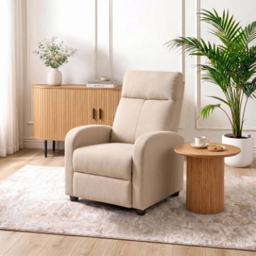 Mebel Elite Розкладне крісло Danny, бежеве, ME.DANNY2/BZ/T/FW - Home Club