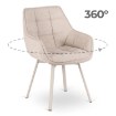 Mebel Elite Обертовий стілець Mond кремового кольору, ME.MOND/KR/KASZ/T/K - Home Club