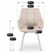 Mebel Elite Обертовий стілець Mond кремового кольору, ME.MOND/KR/KASZ/T/K - Home Club, зображення 7