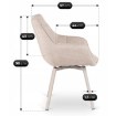 Mebel Elite Обертовий стілець Mond кремового кольору, ME.MOND/KR/KASZ/T/K - Home Club, зображення 8