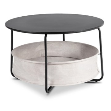Mebel Elite Столик Dora, чёрный/бежевый, ME.DORA/CZ/BZ/L - Home Club