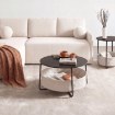 Mebel Elite Столик Dora, чёрный/бежевый, ME.DORA/CZ/BZ/L - Home Club, изображение 2