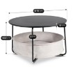 Mebel Elite Столик Dora, чёрный/бежевый, ME.DORA/CZ/BZ/L - Home Club, изображение 5