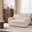 Mebel Elite Раскладной диван Corra для сна, бежевый, из ткани «букле», ME.CORRA/BZ/TB/SOF - Home Club, изображение 2